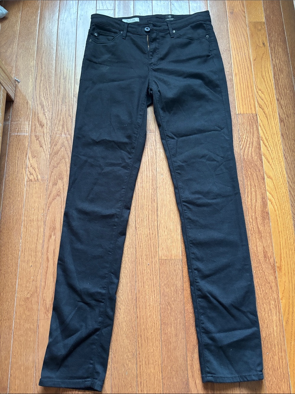 Ag Adriano Goldschmied Black Mid-Rise Cigarette Jeans